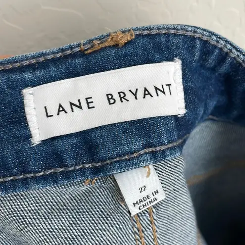 Lane Bryant  High Rise Straight Crop Distressed 22