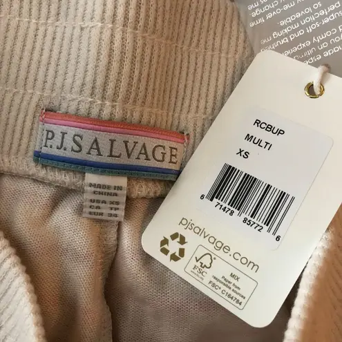 P.J. Salvage Womens Button Up Babe Banded Pants Joggers Striped Colorful XS