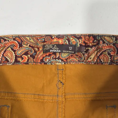 prAna Tan/Gold Straight Leg Corduroy Pants Size 12 EUC