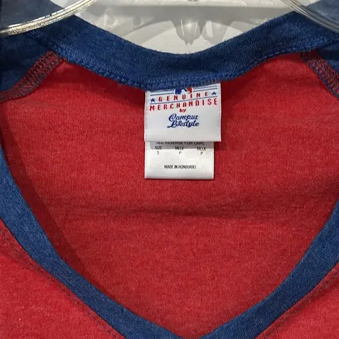 Chicago Cubs MLB V Neck Baseball Tee General Merchandise Small Red