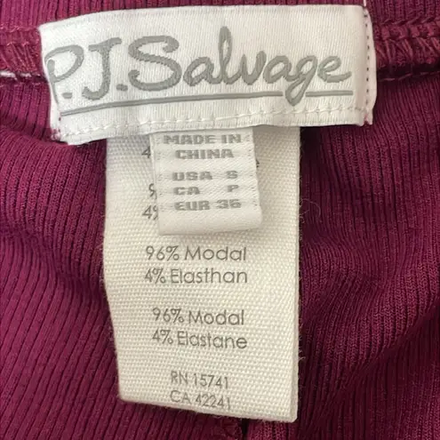 PJ Salvage Sweet Dreams Bordeaux Pant size Small Purple