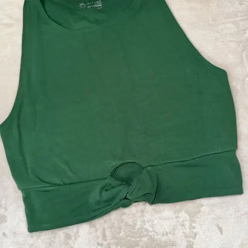 Aerie Green Twist Front Crop Top
