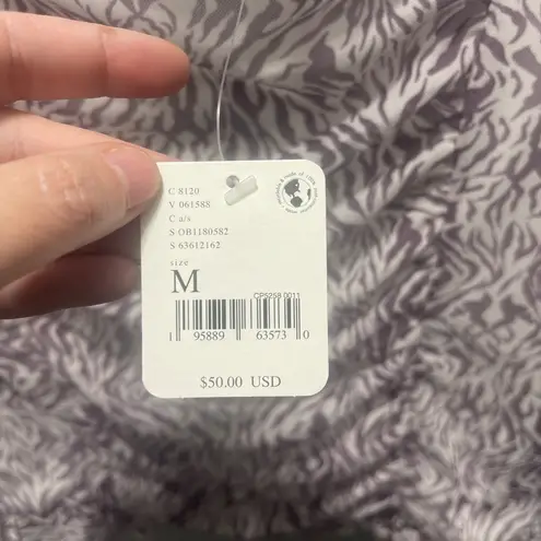 Free People  NEW Romi Mesh Mini Skirt Purple/White Zebra Size‎ Medium