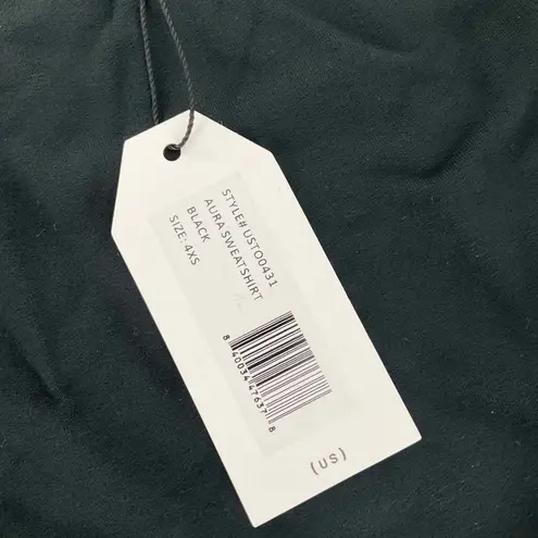 Universal Standard NWT Black Aura Sweatshirt 4XS 0 black cozy comfy soft casual