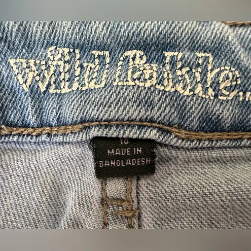 Wild Fable  Jeans Womens High Rise Mom Size 10 Light Blue Wash Destroyed