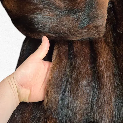 1950s Vintage Brown Mink Fur Coat Mid