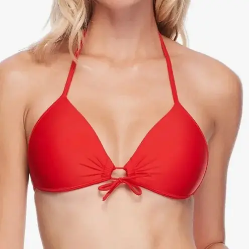 Body Glove Women's Baby Love Padded Smoothies Triangle Bikini Top Red Medium