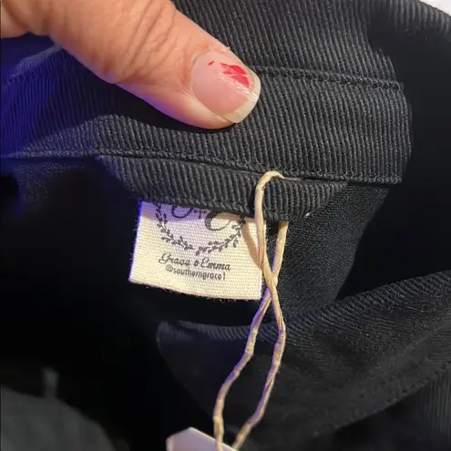 Black Fringe 100% cotton Jacket with fringe, Western Style 2XL Size 2X