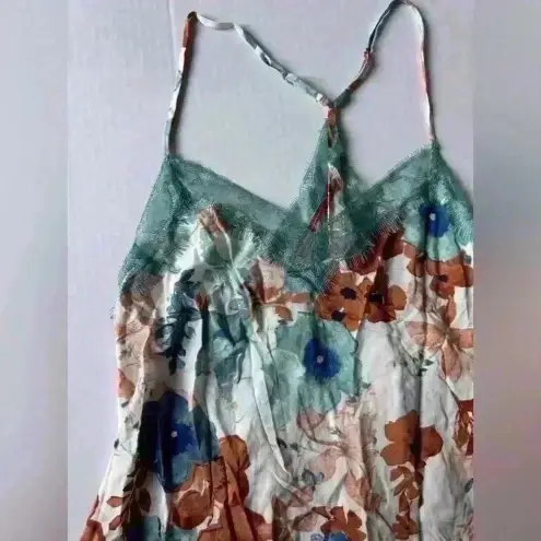 Midnight Bakery 100% Rayon Sleepwear Floret‎ Cami Pajama One Piece Size L. Green Size L