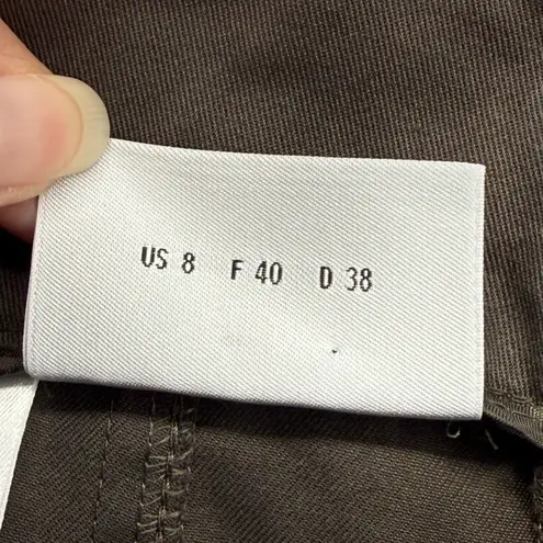 Akris Punto Women's Brown Cotton Blend Stretch Ankle Pants Size 8