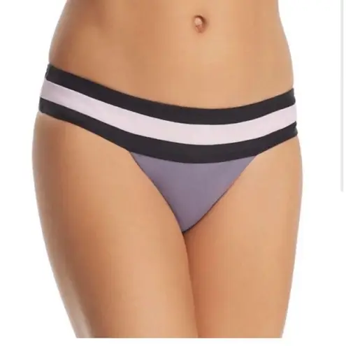 PilyQ NWT Women's Amethyst Color Block Banded Full Swim Bottom- Size Small