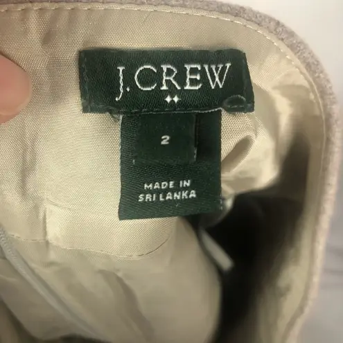 J. Crew Factory Light Brown Tan Double Serge Mini Wool Skirt 2