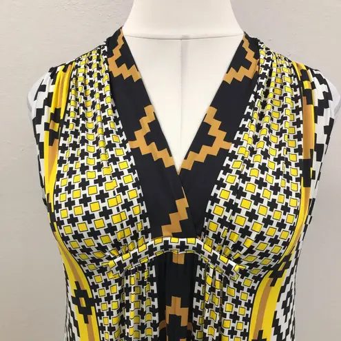 Olian Maternity Geometric Patterned Maxi Dress