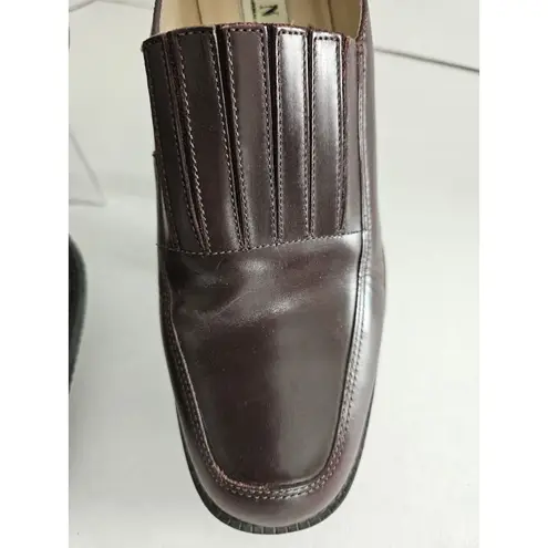I.N.C. International Concepts Red/brown Leather Loafers Womens 8.5 Brown
