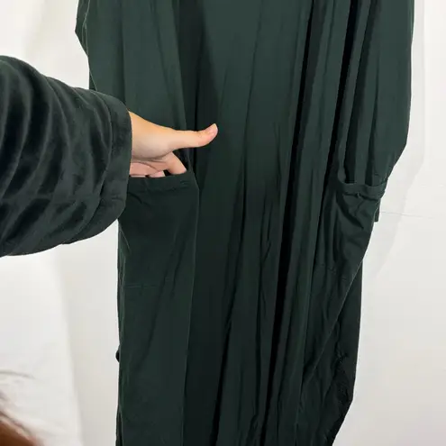 FLAW Lunya Organic Pima Long Cardigan One Size OS Green
