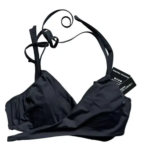 Carmen Marc Valvo NWT Wrap Halter Black Underwire Swim Sense Twist Bikini Top XS