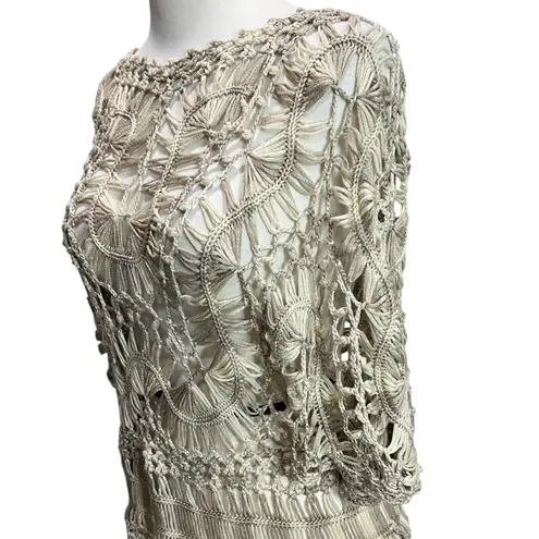 Womens Hand Knitted Crochet Top XS