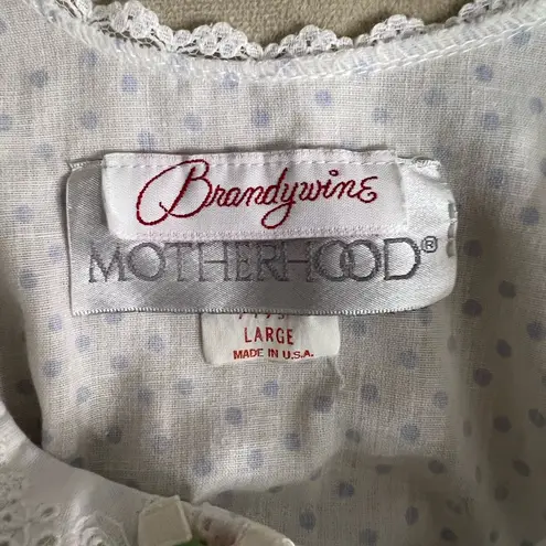 🌸 Vintage Brandywine Motherhood Nightgown – Made in USA – Size Large 🌸 White