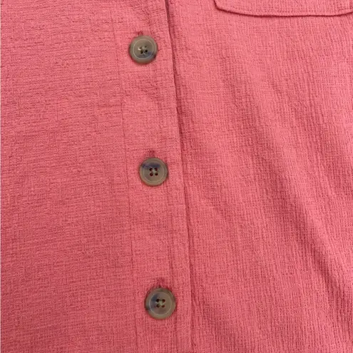 Old Navy  medium coral orange romper cotton blend textured knitutility 3.5 inseam