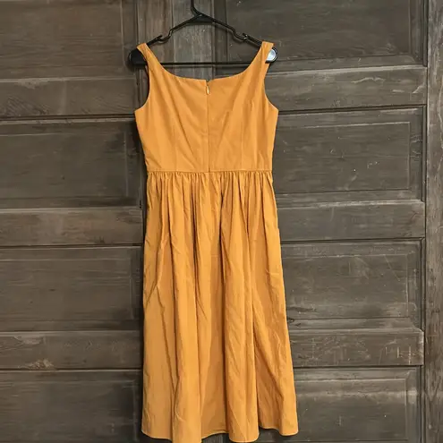 Rebecca Taylor TWIST STRAP SLUB SATEEN DRESS IN TIGER LILY SIZE MEDIUM