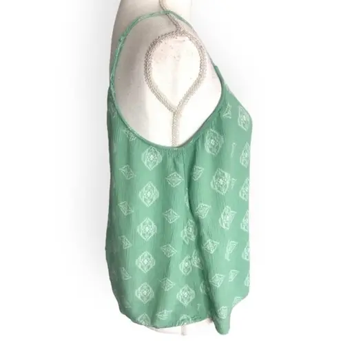 SO  Juniors Button Front Aztec Print Sleeveless Tank Top