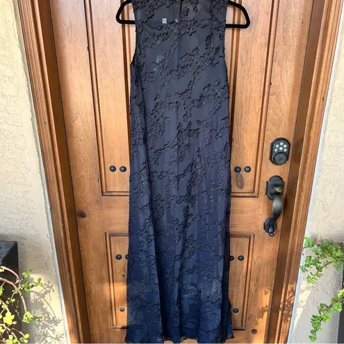 Johnny Was NEW! Black Label FLOWER JACQUARD MAXI DRESS Black Maxi Size Small NWT