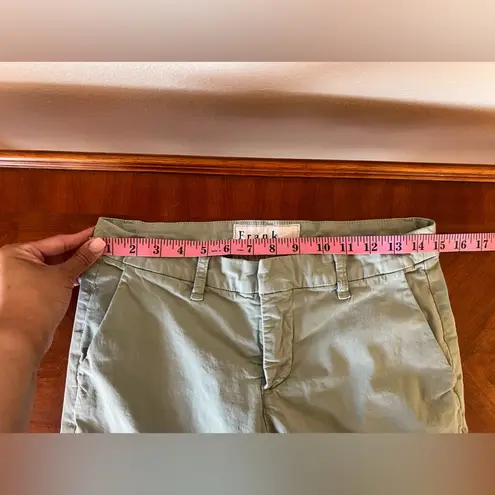 Frank & Eileen Wicklow Italian Chino Cotton Cropped Pants In Rosemary Size 4 Green