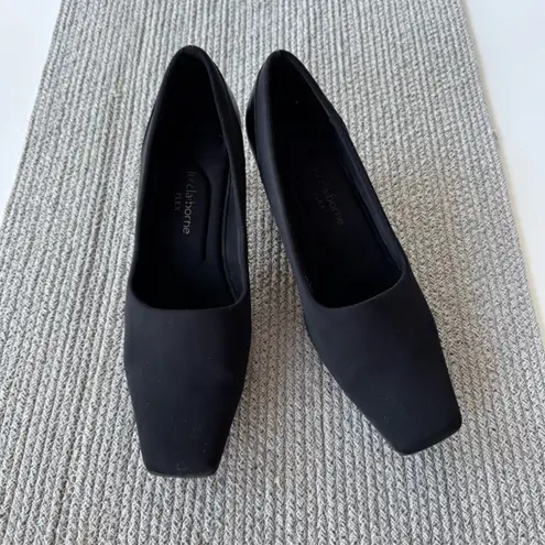 Liz Claiborne Vtg 90s  Flex Bravo Black Block Heel Square Toe Pumps Dress Shoes 8