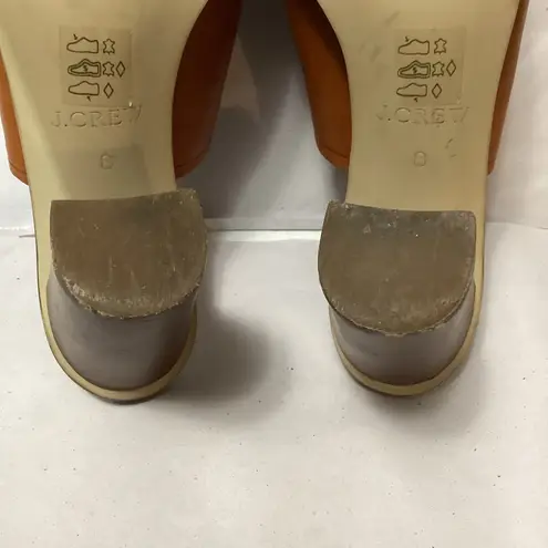 J.Crew   malow mules  cognac Leather size 8