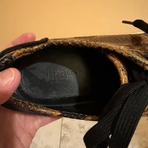 Rag and Bone  Army Low-Top Snakeskin-Embossed Sneakers - Image 6