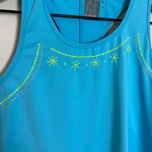 lucky in love - Stitch Around Women's Tennis Tank Pickeball Workout Gym Running