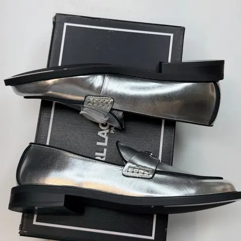 Karl Lagerfeld Paris Women’s Rylyn Silver Loafers- Size 8