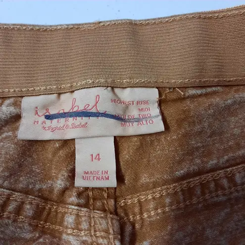 Isabel Maternity Highest Rise Midi Shorts Size 14