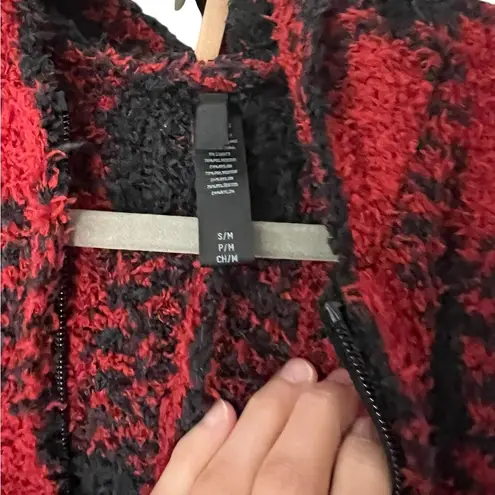 SKIMS Cozy Knit Jumpsuit Brick Buffalo Check