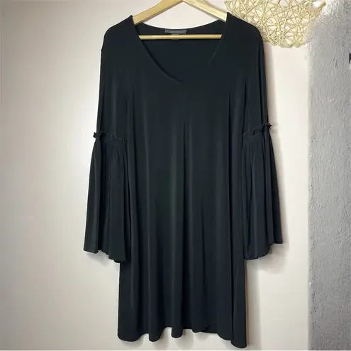 Karen Kane Flared Sleeve Swing Mini Dress (Black) - Large