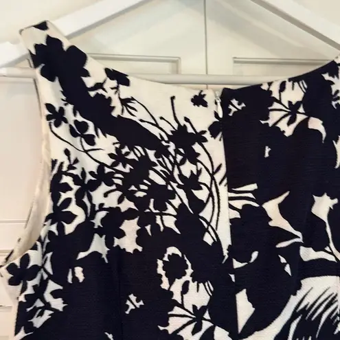 Rickie Freeman Teri Jon floral tank dress navy size 10 Blue