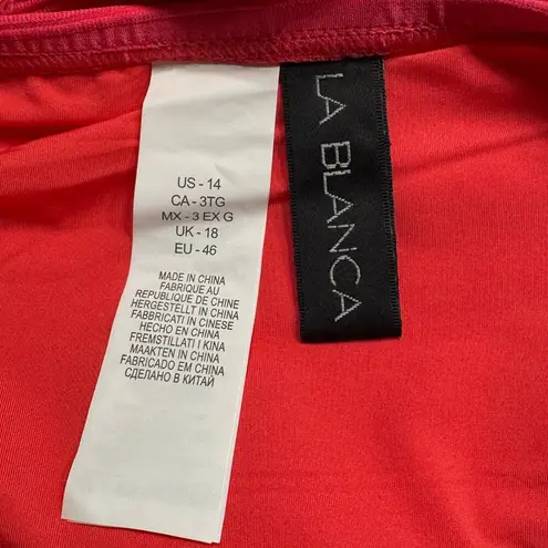 La Blanca SZ 14 Linea Costa Bikini Bottoms Lined Quick-Dry Textured High-Waisted