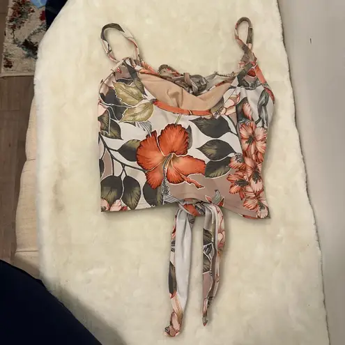 Kortni Jeane swimsuit top Vintage Hawaiian tie up bikini top women’s size small