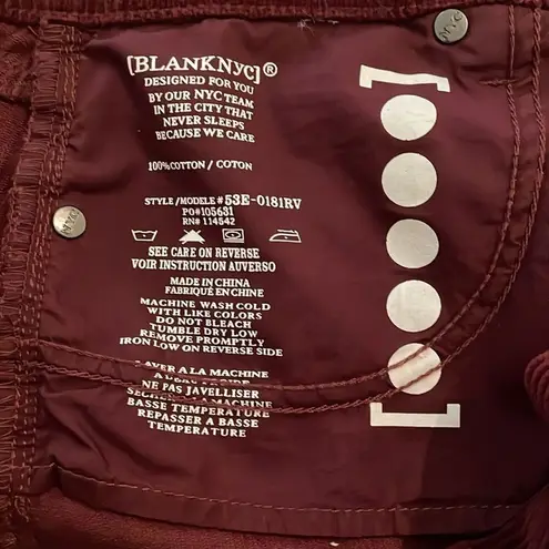 BLANKNYC Burgundy Red Atlas Jane Corduroy Mini Skirt Womens Size 30 Raw Hem Size L