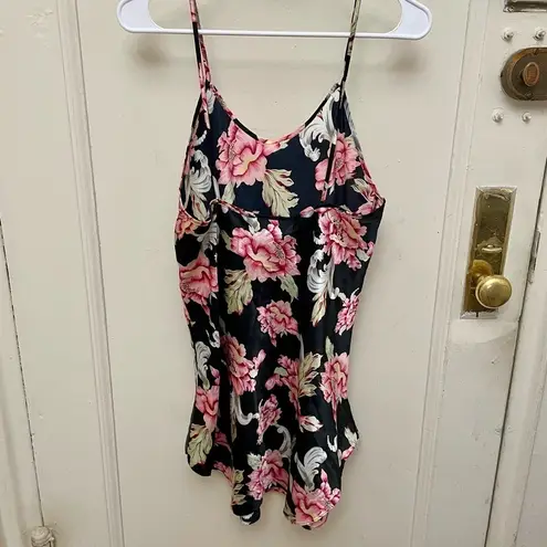 Night Gown Nighty Slip Dress Chemise Teddy Floral Vintage Size Small
