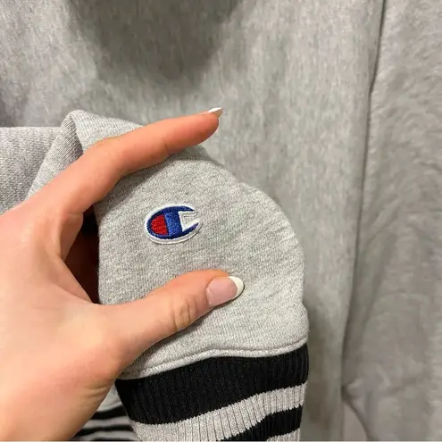 Champion  Reverse Weave Grey & Black Sweatshirt Hoodie