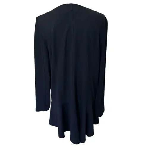 Soft Surroundings Women's Jacket Top Size XL Calista Black Full Zip Tunic