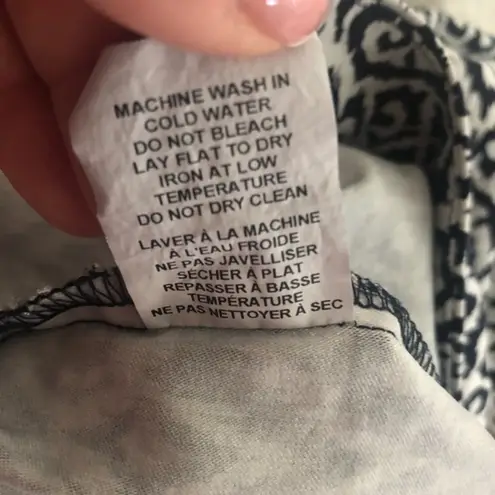 MARGARET M STITCH FIX STRETCHY PULLON BLACK WHITE PRINT PULLON PENCIL SKIRT XS