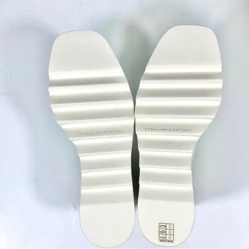 Stella McCartney Sneakelyse Platform Wedge Zip Slide Sandals White Size 40.5 EU