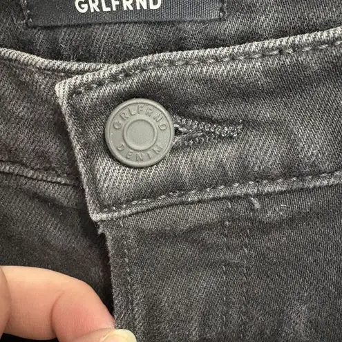 GRLFRND The Karolina Button Fly High Waist Black Denim Jeans Size 27 Nine Lives