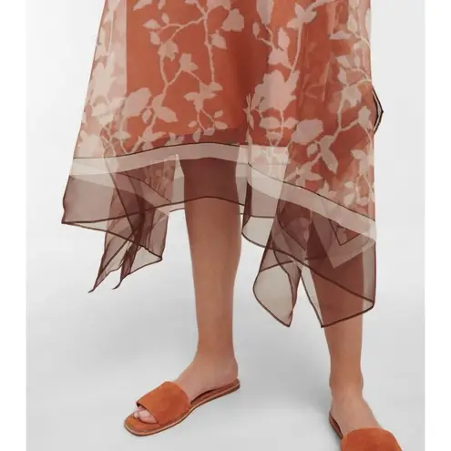 Brunello Cucinelli Floral Scarf Handkerchief Silk Sundress Size Small NWT