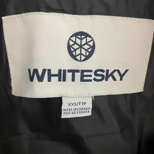 WHITESKY Women's Down Jacket XXS – Waterproof, 650+ Fill, Removable Hood Black