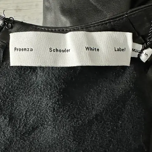 Proenza Schouler White Label Drawstring Detail Faux Leather Top Size 4 - Image 4