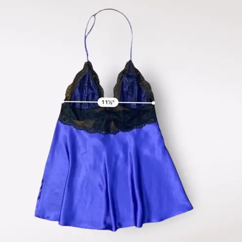 Victoria’s Secret Purple Satin Lace Lingerie Chemise Mini Dress Size Medium Y2K