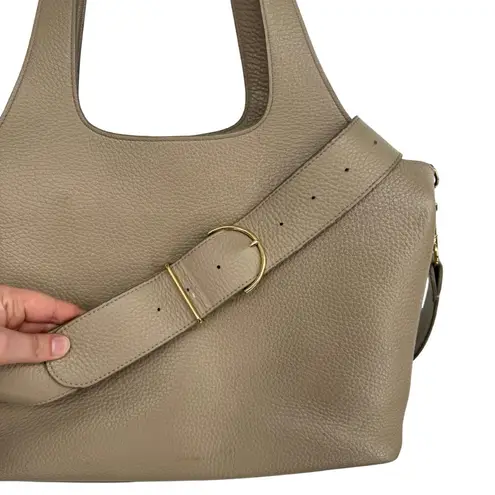 Cuyana 16-Inch System Tote with Crossbody Strap Neutral Beige Hobo Shoulder Bag